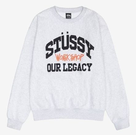 Stussy x Our Legacy Collegiate Pig. Dyed Crew ステューシー アワーレガシー クルー ネックスウェット  Black / Ash Heather - メルカリ