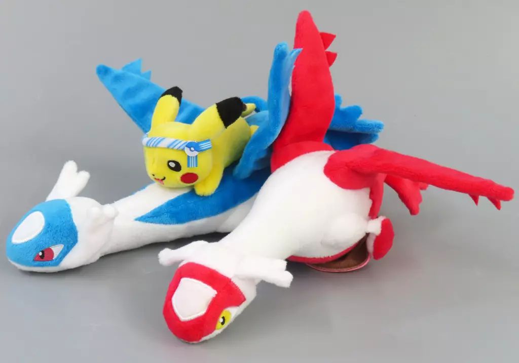 中古】ぬいぐるみ ラティアス＆ラティオス＆ピカチュウ ぬいぐるみ