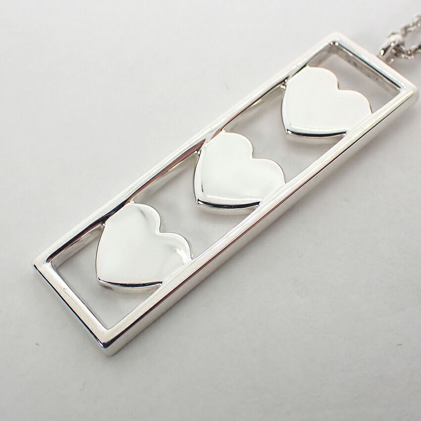 ティファニー 925 トリプルハート ペンダント/ネックレス//g476-97  