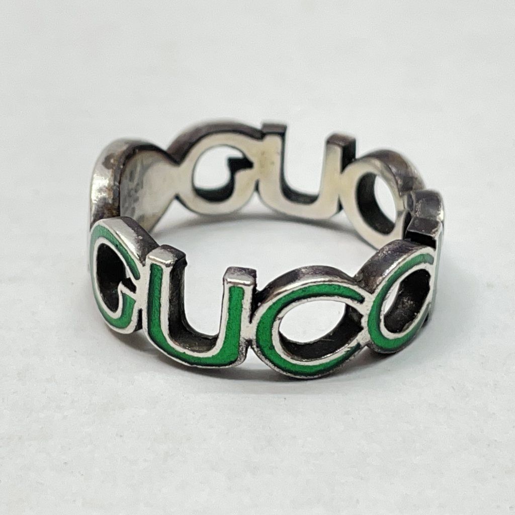 【ビッグサイズ】GUCCI グッチ インターロッキング リング 指輪 約20号 関税送料込】GUCCI インターロッキングGハート付きリング 13号