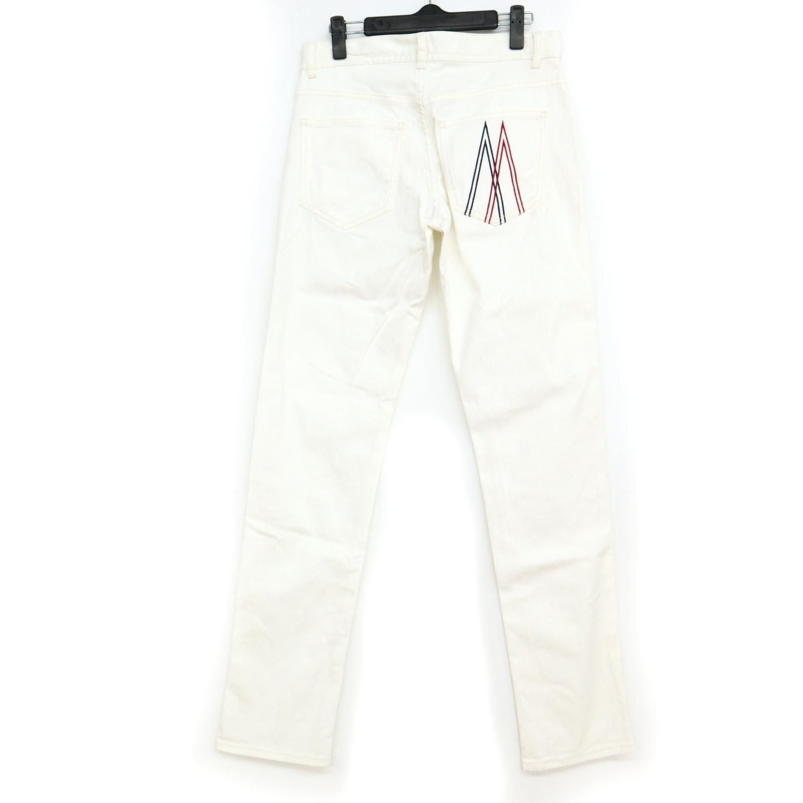 モンクレール MONCLER ロゴ刺繍 B5-Pocket Pant ホワイト デニム
