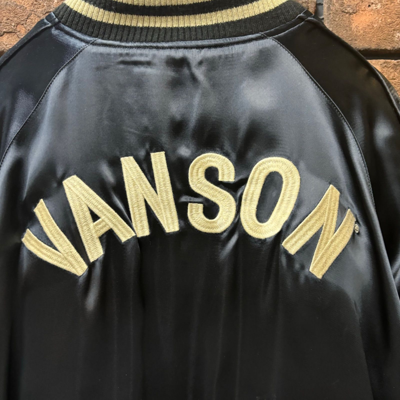 VANSON スカジャン リバーシブル　ブラック/ホワイト　新品未使用　タグ付き VANSON 24h限定P最大12倍!10/2pm23:59迄 当店別注!バンソン