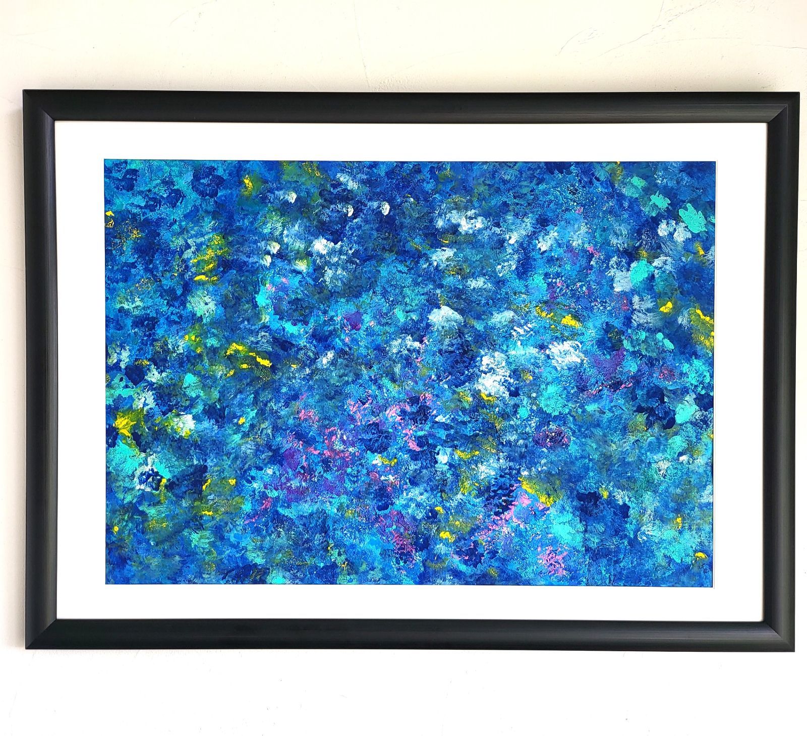 石垣の海に生きた証 / 抽象画 46×63㎝ A2 額縁セット 原画のみ モダン 石垣の海に生きた証 / 抽象画 46×63㎝ A2 額縁セット 原画1点