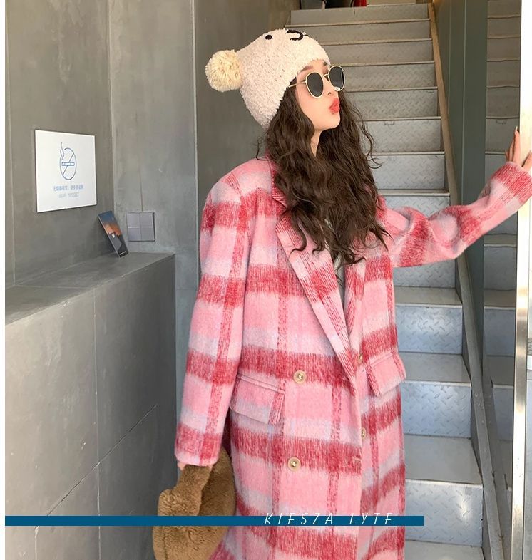 素敵 チェック  コート ジャケット ロング丈 モード 素敵 チェック コート ジャケット ロング丈 モード【0920