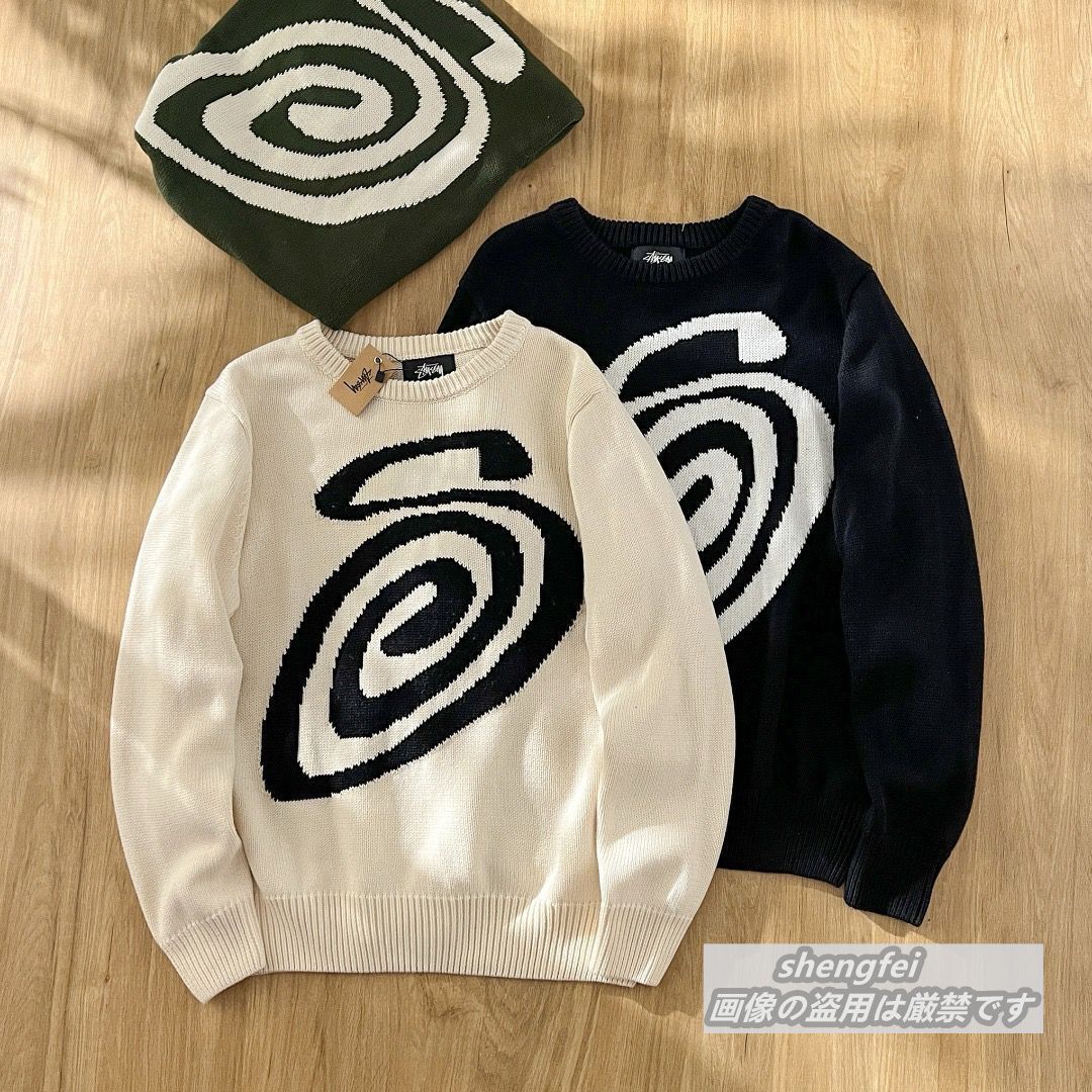 STUSSY CURLY SWEATER ニット セーター くるしく 男女兼用