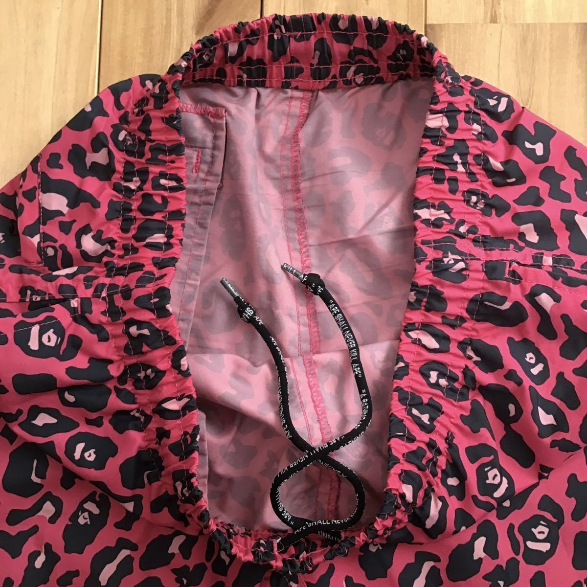 ★激レア★ APE マルチカモ ナイロン ショーツ M ハーフパンツ Leopard camo nylon shorts Sサイズ Pink a bathing ape BAPE