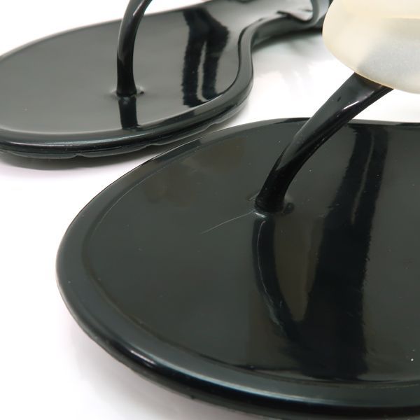 CHANEL サンダル カメリア ココマーク ラバー トングサンダル 09C