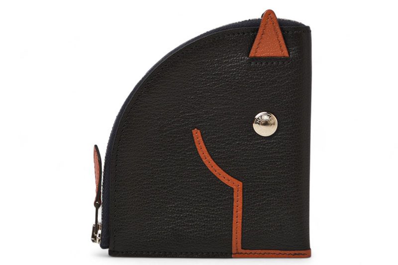 エルメス コインケース|ミニポーチ HERMES パドック ウォレット ブラック|ブロンズドレ|シルバー金具 シェブルミゾル Y刻印 ♥
