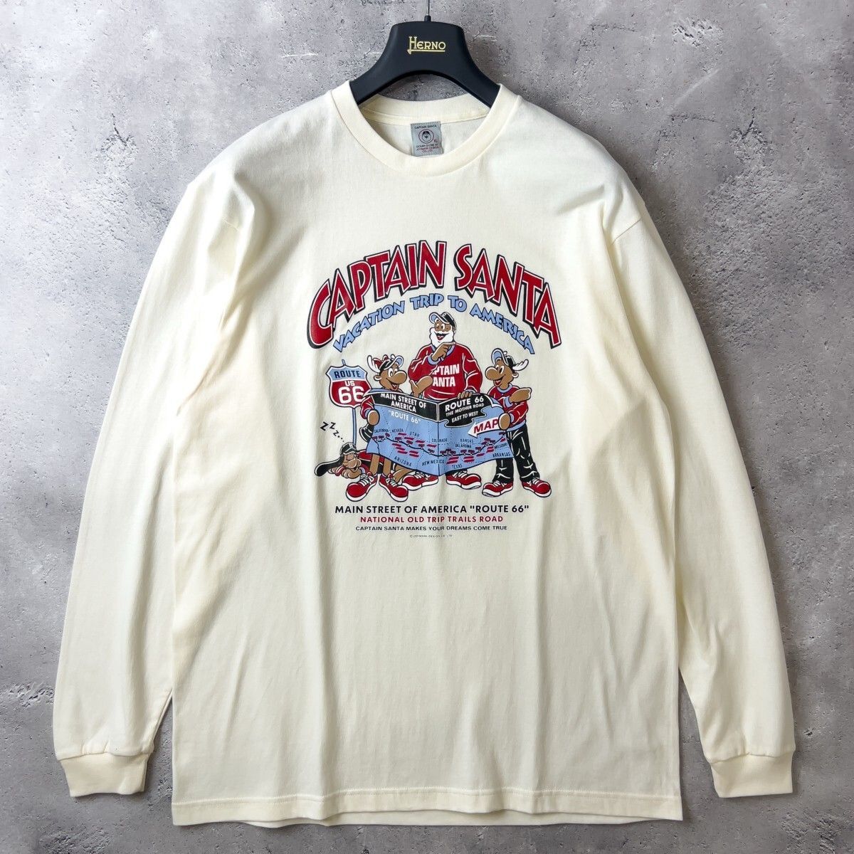 未使用級 CAPTAIN SANTA キャプテンサンタ コットン 長袖 Tシャツ 