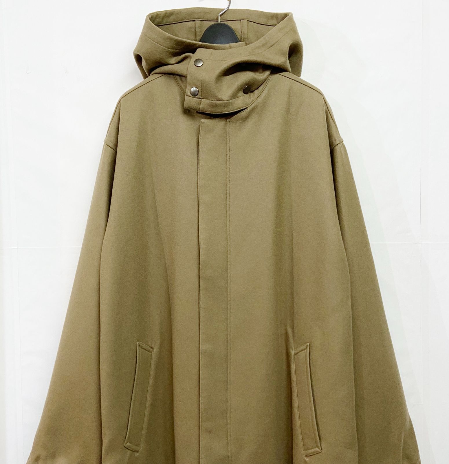 AURALEE フード付きロングコート AURALEE｜オーラリー LIGHT MELTON LONG HOODED COAT ライト