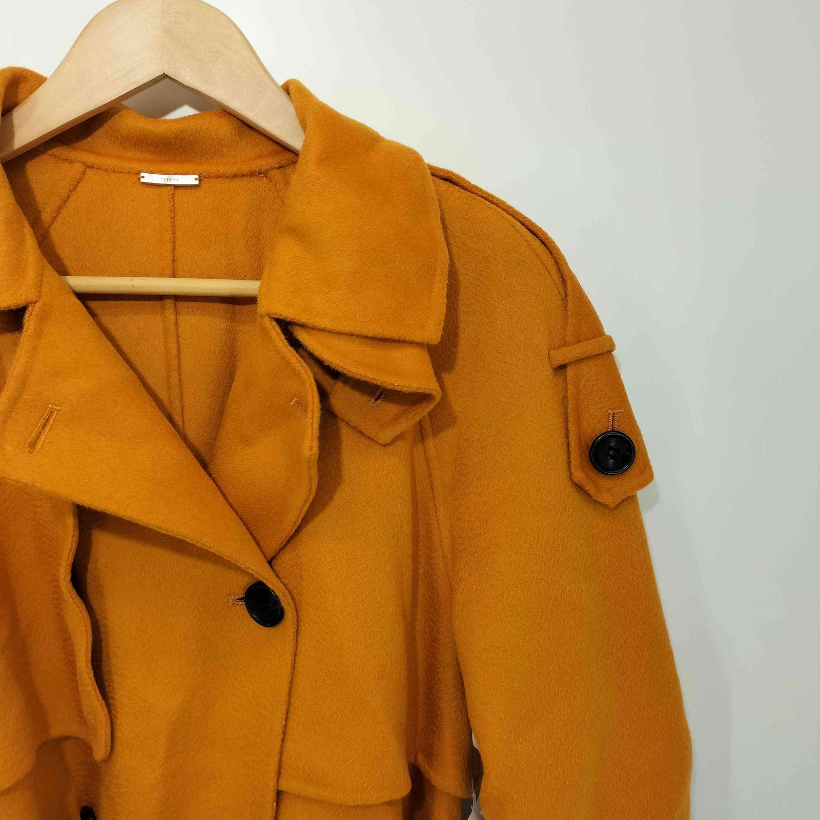 snidel ウロコカシミアスタンドカラーコート オレンジ 0 - ロング