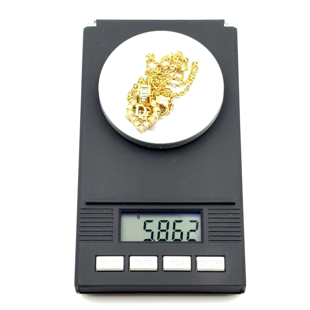 クリスチャンディオール　ダブルハート　ブローチ ゴールド　ラインストーン クリスチャンディオール ダブルハート ブローチ ゴールド ライン