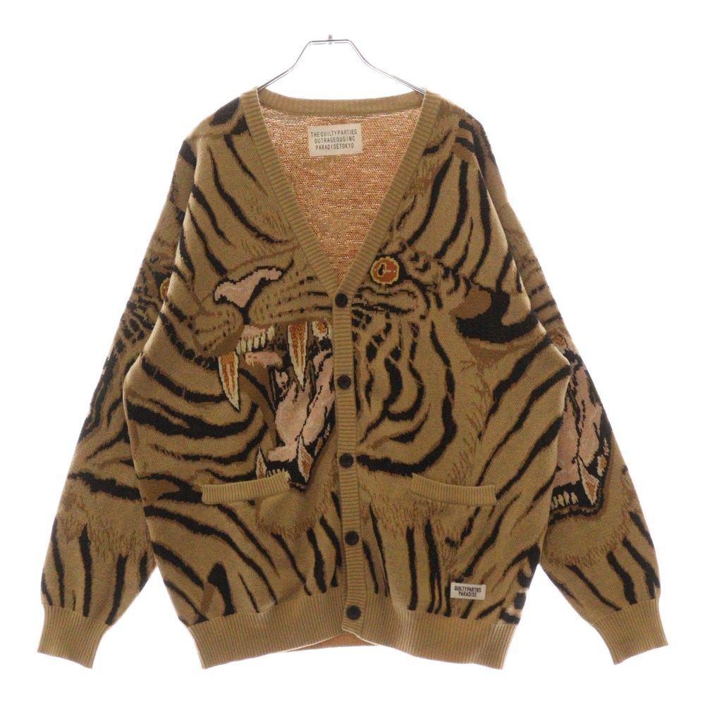 WACKO MARIA ワコマリア 22SS × TIM LEHI JACQUARD CARDIGAN ティムレヒ ジャガード カーディガン ニット ベージュ