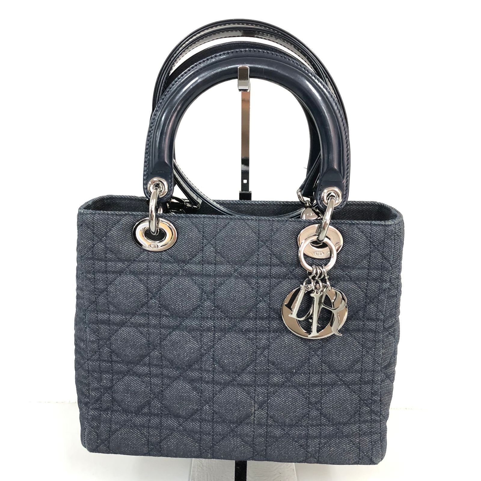 未使用級 Dior レディディオール デニム ハンドバッグ