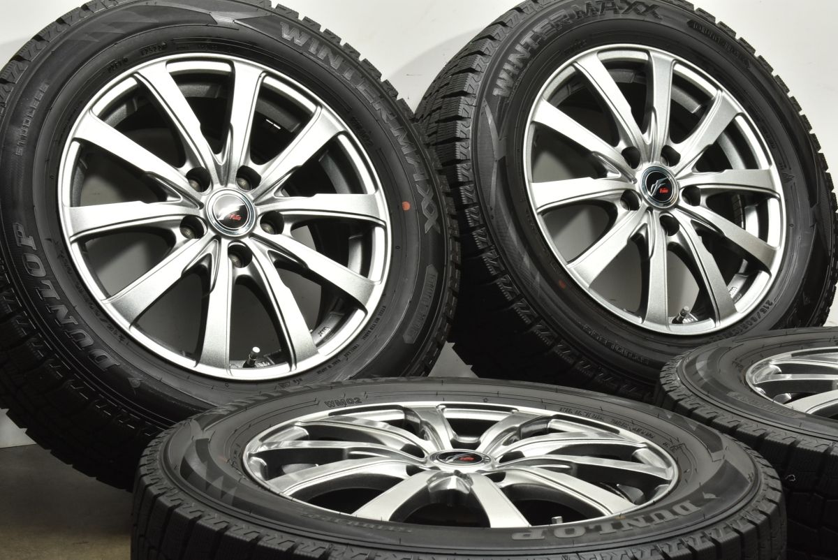 バリ溝 FANG 16in 6.5J 53 PCD114.3 ダンロップ ウィンターマックス WM02 215|60R16 CX-3 エスティマ オデッセイ ヴェゼル