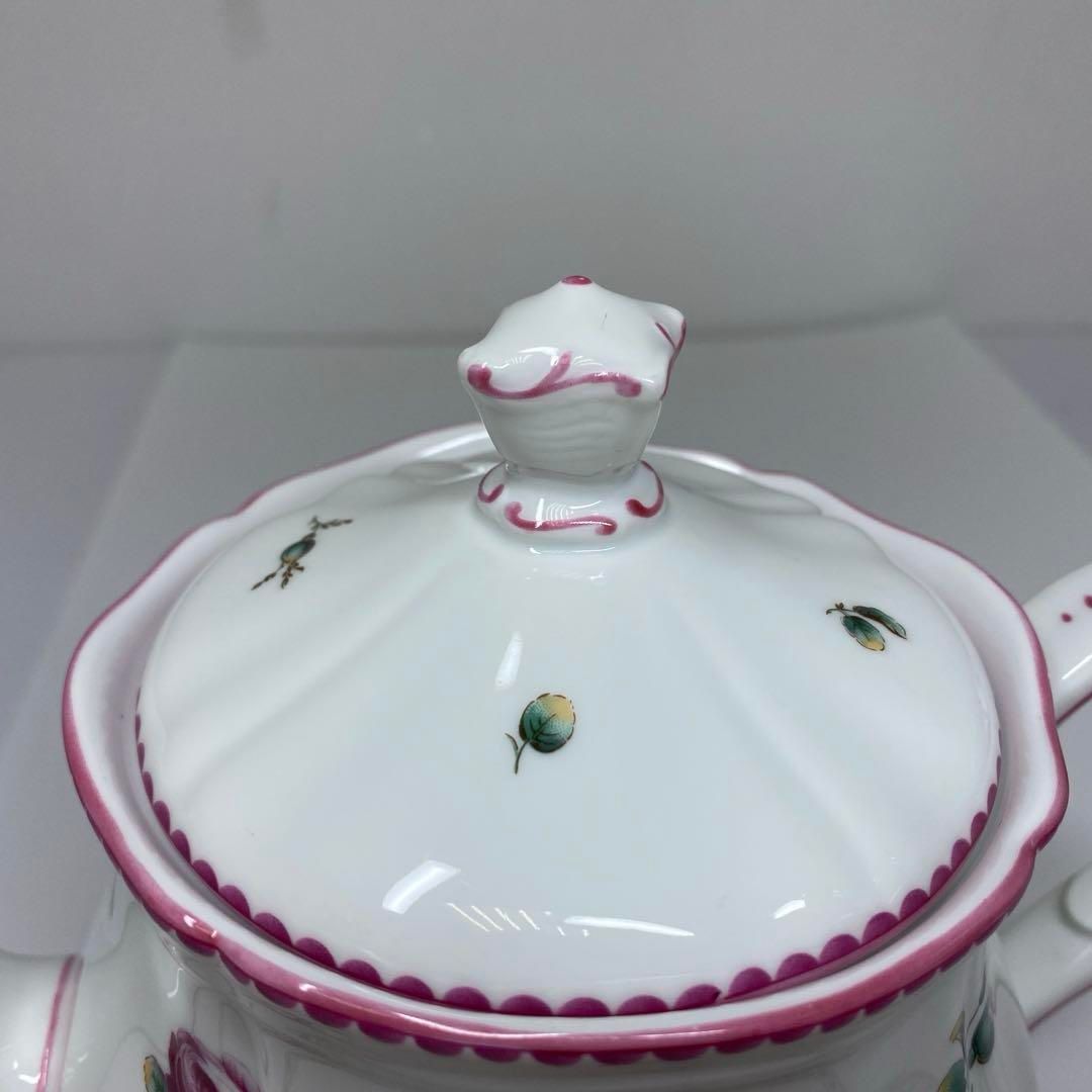 リチャードジノリアンティックローズティーポットL幅約22㎝東な6-0924