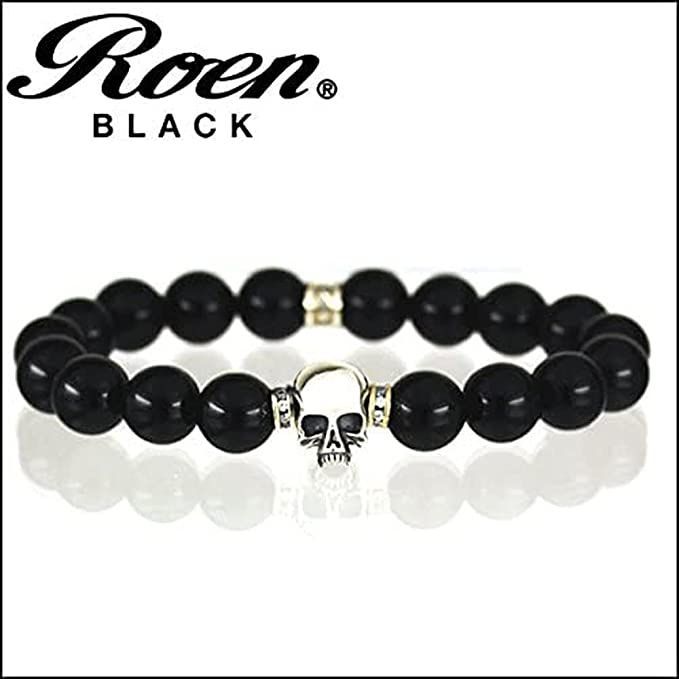 Roen BLACK ロエン ブラック オニキス スカル 天然石 ブレスレット - メルカリ