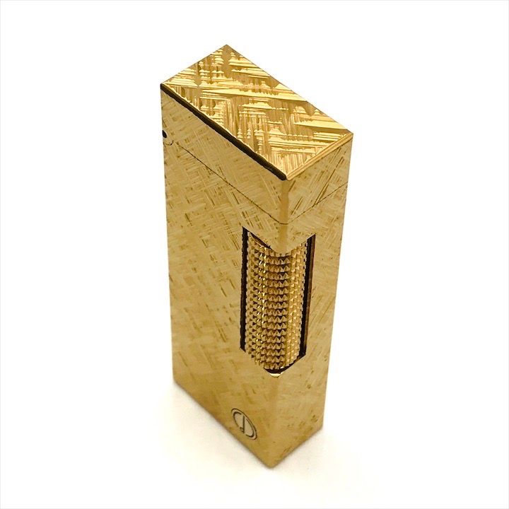 美品 Dunhill ダンヒル クロスカット ローラー式 ガスライター