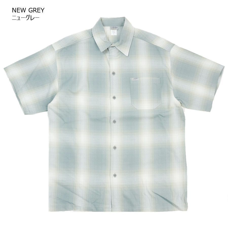 CALTOP キャルトップ カルトップ メンズ 半袖シャツ 2000 OMBRE SHORT SLEEVE SHIRTS オンブレ ショートスリーブシャツニューグレー