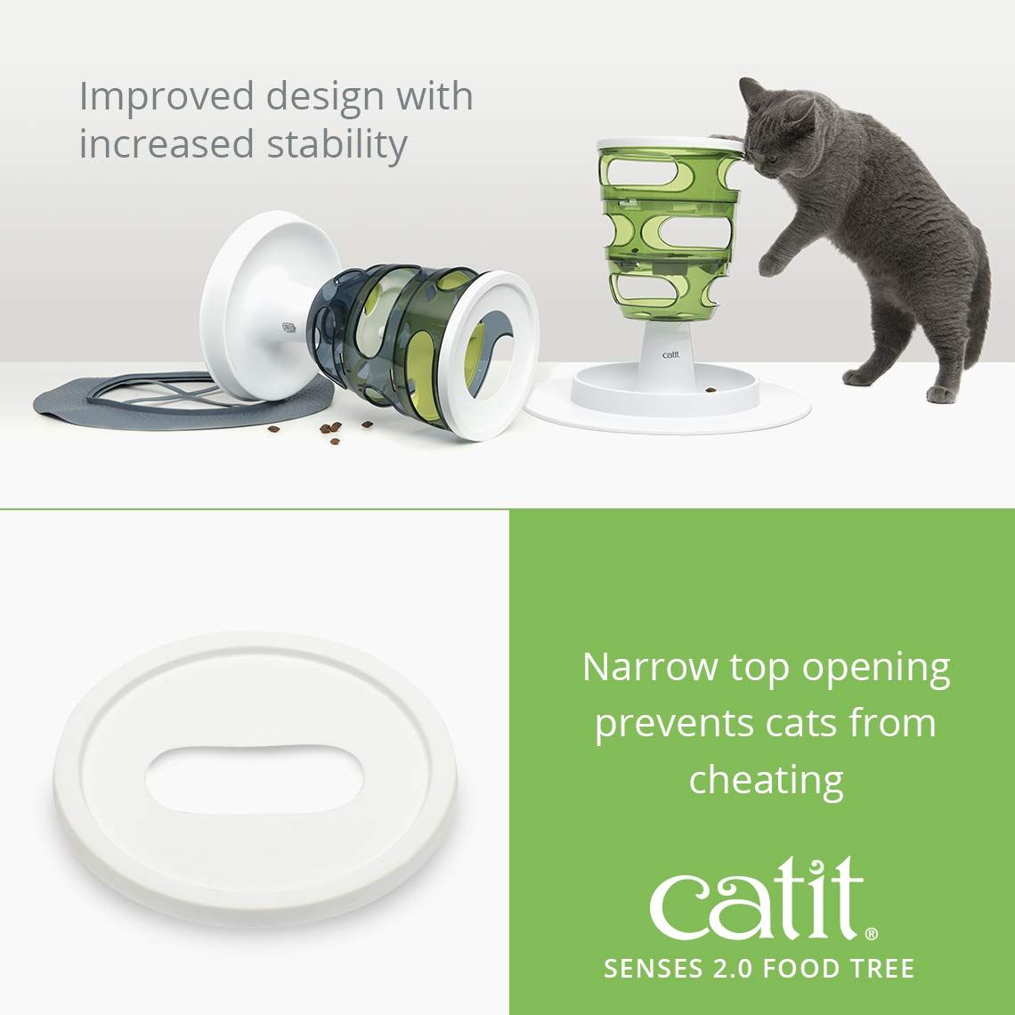 熱心な アウトレット 給餌器 Catit Senses 2.0 フードツリー 猫用 知能刺激 食事ペース促進 安全設計 丈夫 早食い防止 遊び 並行輸入品