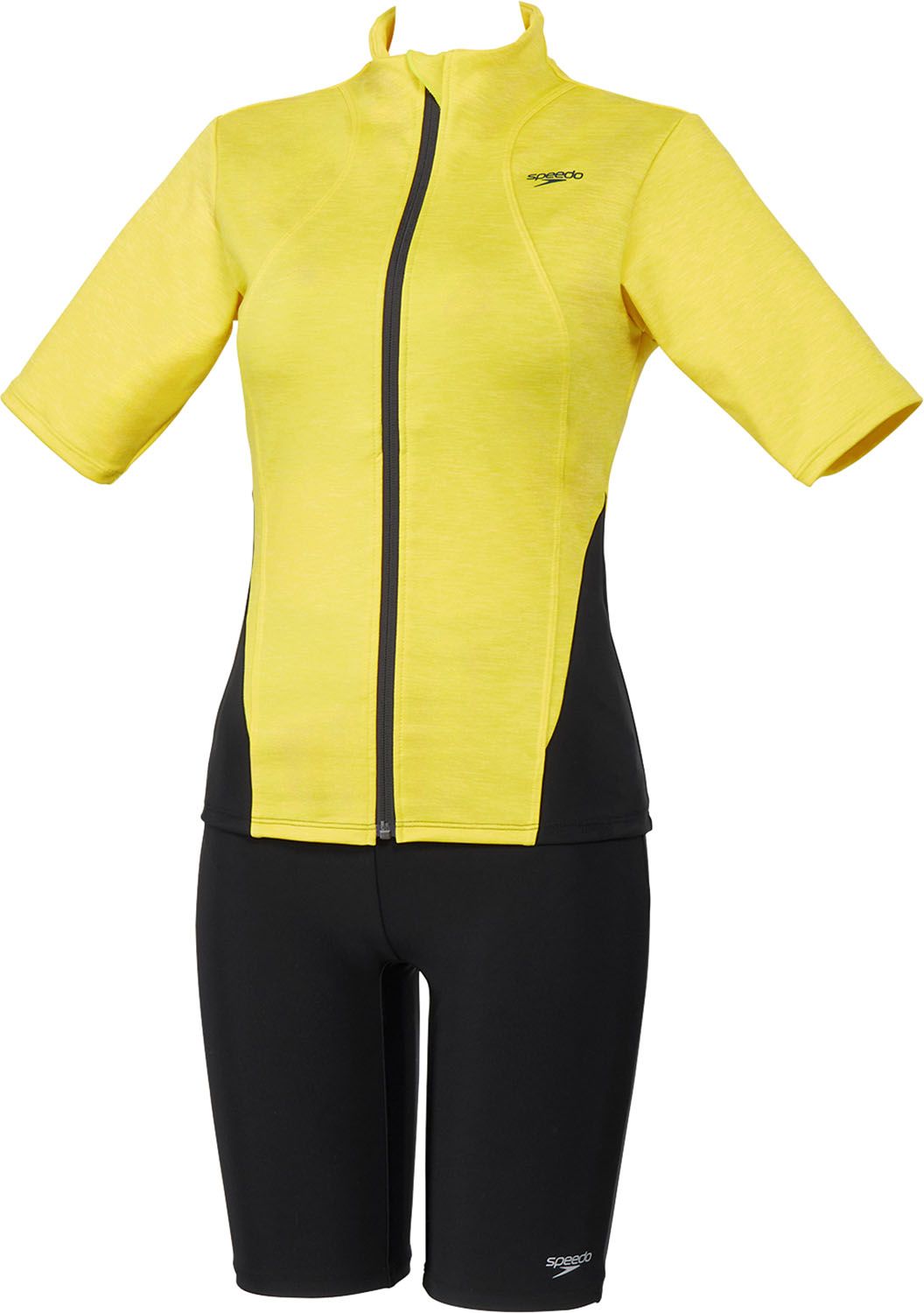 スピード Speedo スイミング SHORT SLEEVE WAVY SEPA SFW32565 XB ミックスブルー×ネイビー