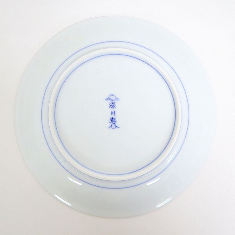 未使用品】深川製磁 染錦つる朝顔 紅茶碗皿 直径16cm 容量