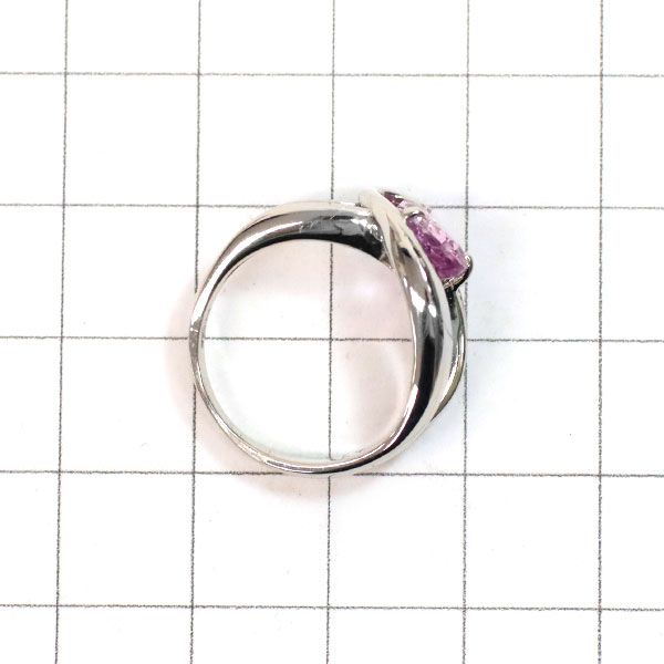 Pt900 ピンクインペリアル トパーズ ダイヤモンド リング 1.57ct Pt900 ピンクインペリアル トパーズ ダイヤモンド リング 1.57ct