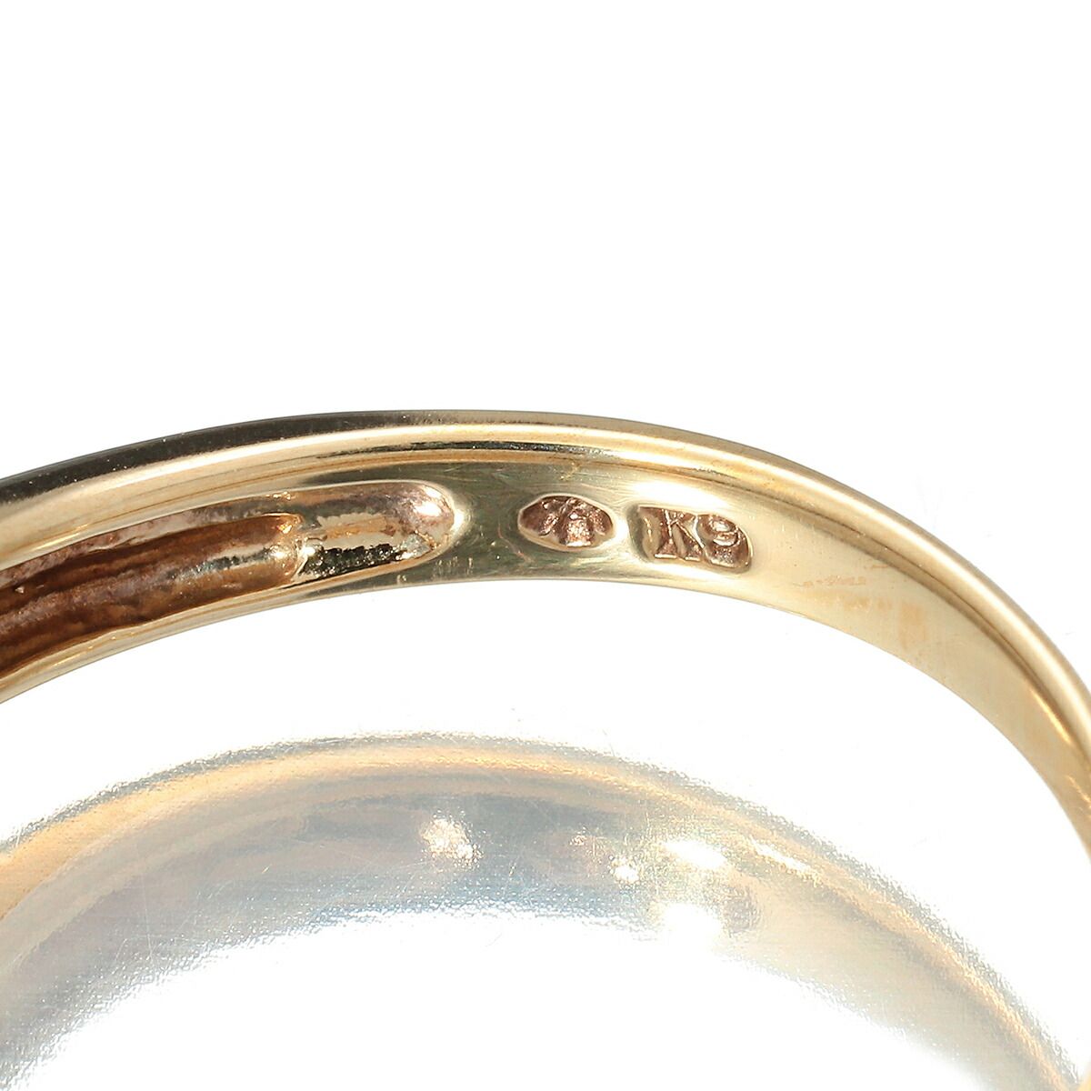 ジュエリーマキ V字リング 指輪 ダイヤモンド K9 12号 MAKI 中古