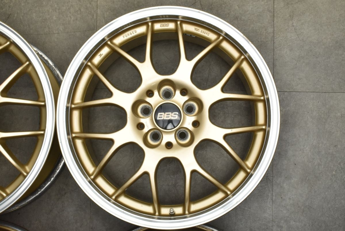 鍛造】BBS RG714 17in 7.5J +48 100 GLD 4本 インプレッサ レガシィ 