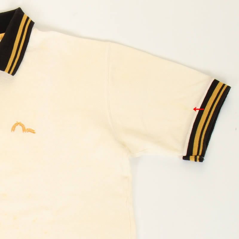 EVISU JEANS USED ポロシャツ 半袖ポロシャツ クリーム メンズ