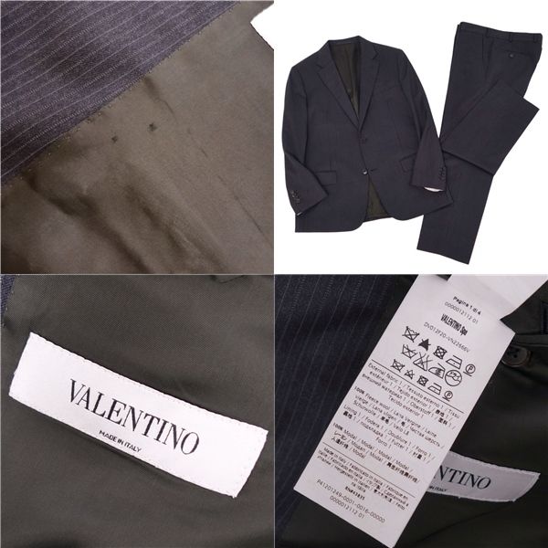 美品 ヴァレンティノ VALENTINO セットアップ スーツ ジャケット スラ