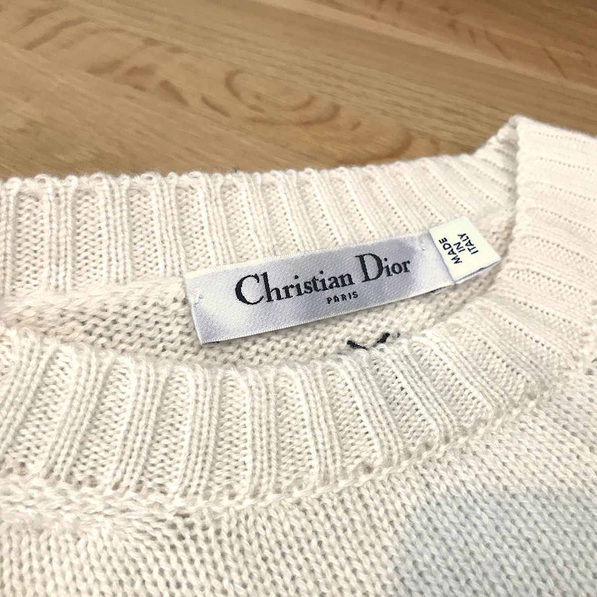 超美品】ディオール エンブロイダリー 長袖ニット セーター 刺繍
