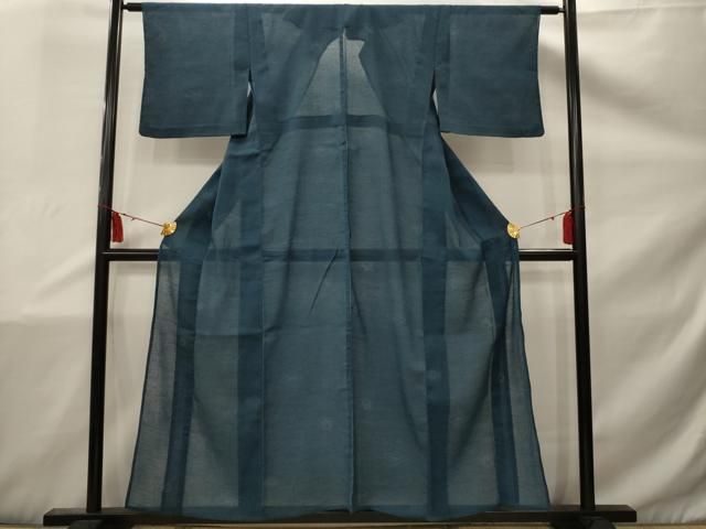 平和屋着物▽小紋 単衣 草花文 洗える着物 DAAS0268az