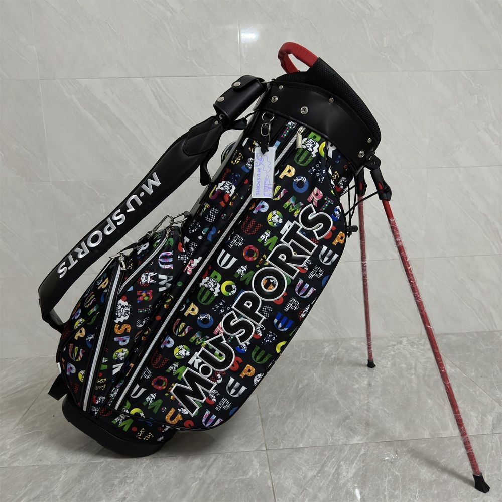 希少 M.U SPORTS MU スポーツ キャディバッグ エナメル ブラック MU SPORTS MUスポーツ キャディバッグ