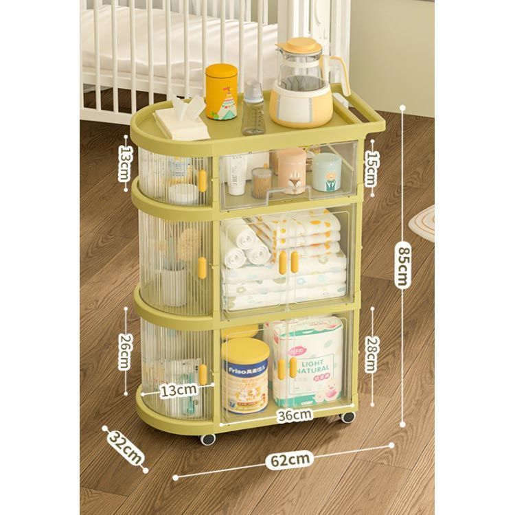 収納ラック 多層 収納ワゴン キャスター付き 収納棚 折りたたみ 軽量 新生児 ベビーワゴン 4段 ベビー用品収納 おむつ収納 移動式 収納ケース 引き出し 収納棚 洗面所収納 化粧品 コスメ 小物収 amyz4232