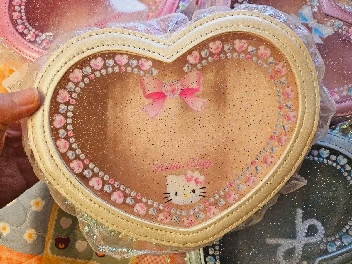 サンリオ バレエコア 透明 ハート ポーチ ハローキティ