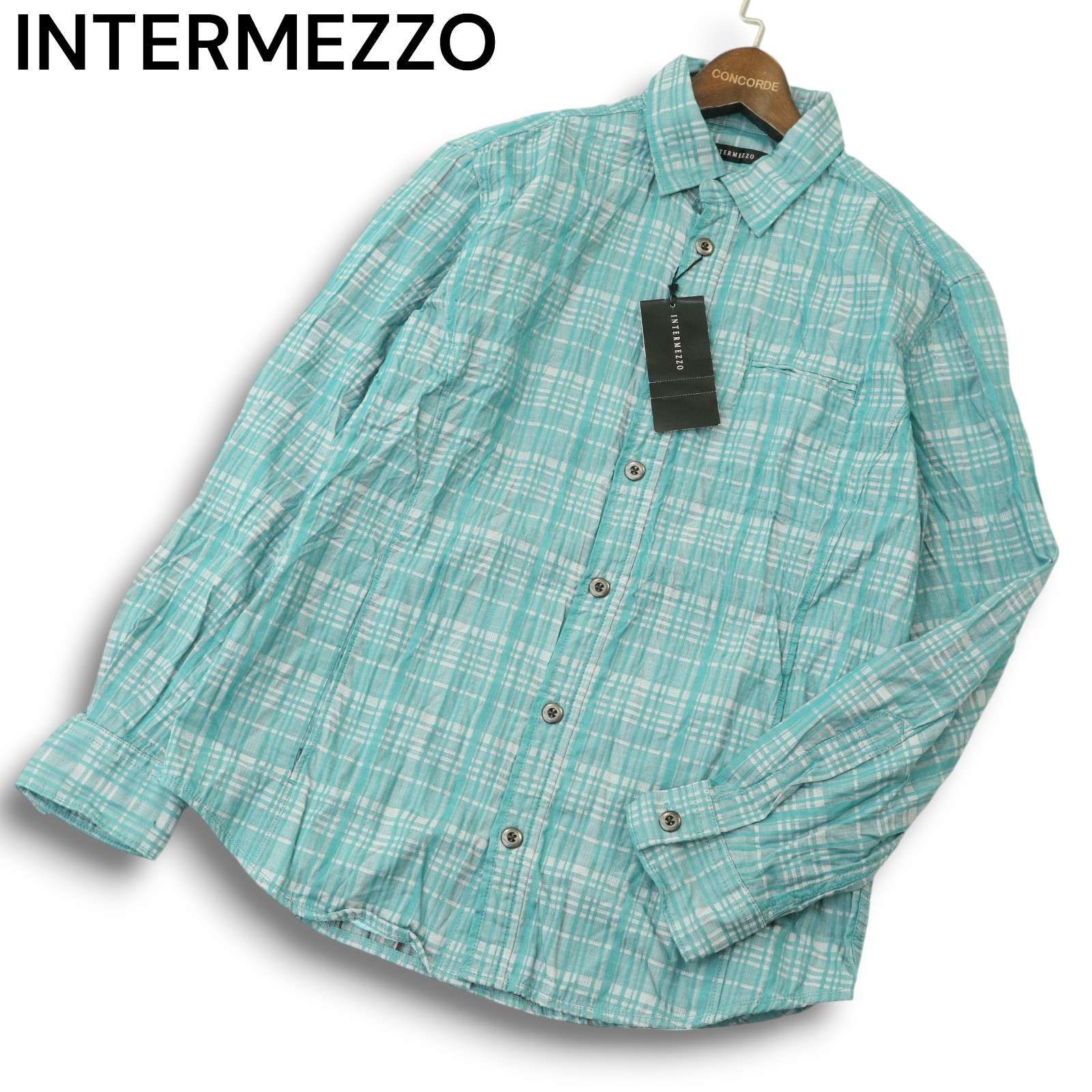 新品 未使用】 INTERMEZZO インターメッツォ レナウン 刺繍☆ シワ加工