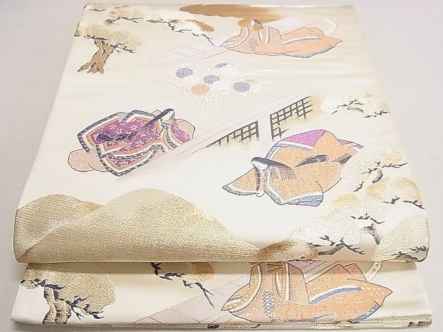 袋帯6通源氏絵巻正絹