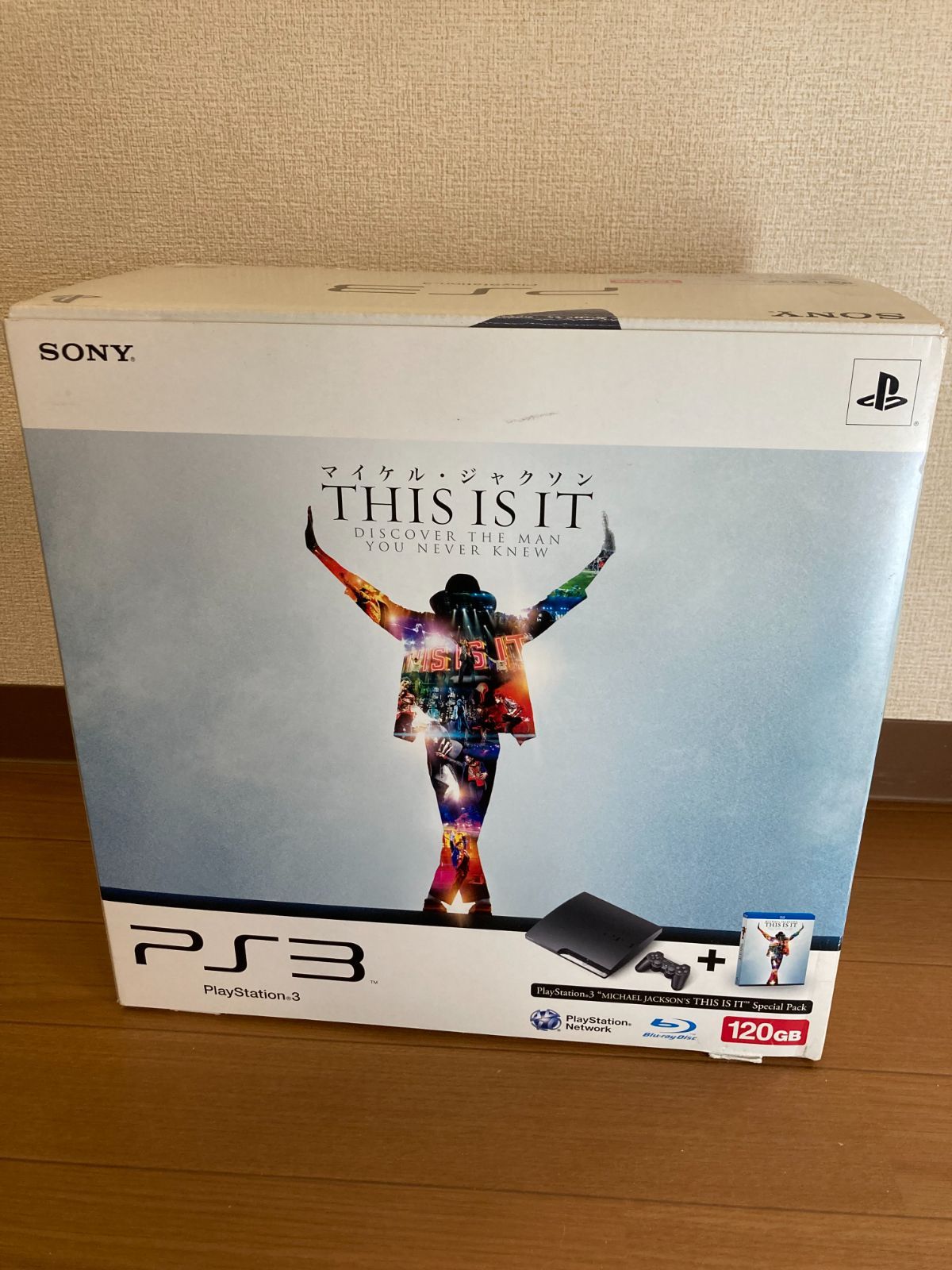 PS3　限定品　マイケルジャクソンVer　１２０GB　本体＋DVD　動作品　箱入り