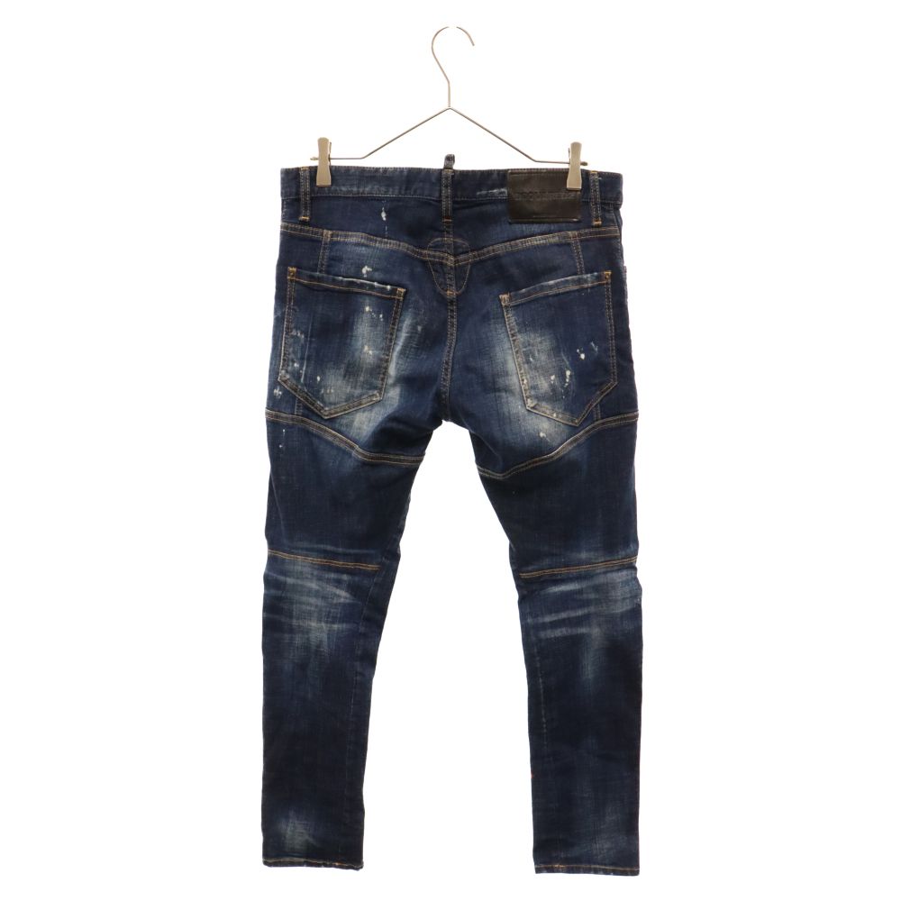 DSQUARED2 ディースクエアード 22AW ICON Logo Damage Denim Patns ICONペイント ダメージデニムパンツ インディゴ S79LA0052 DSQUARED2 (ディースクエアード) 22AW ICON Logo Damage Denim Patns