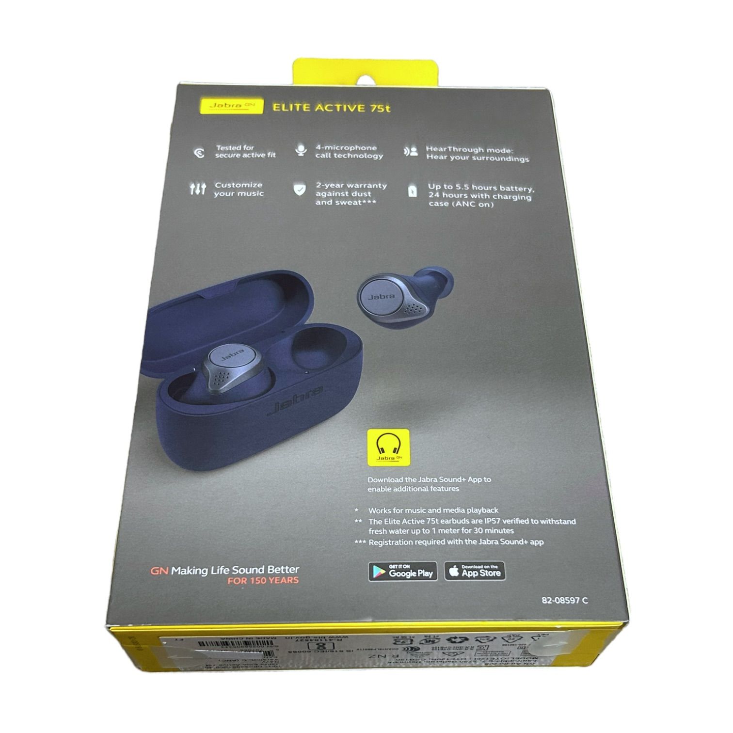 Jabra Elite 4 Active ワイヤレスヘッドホン ネイビー Jabra