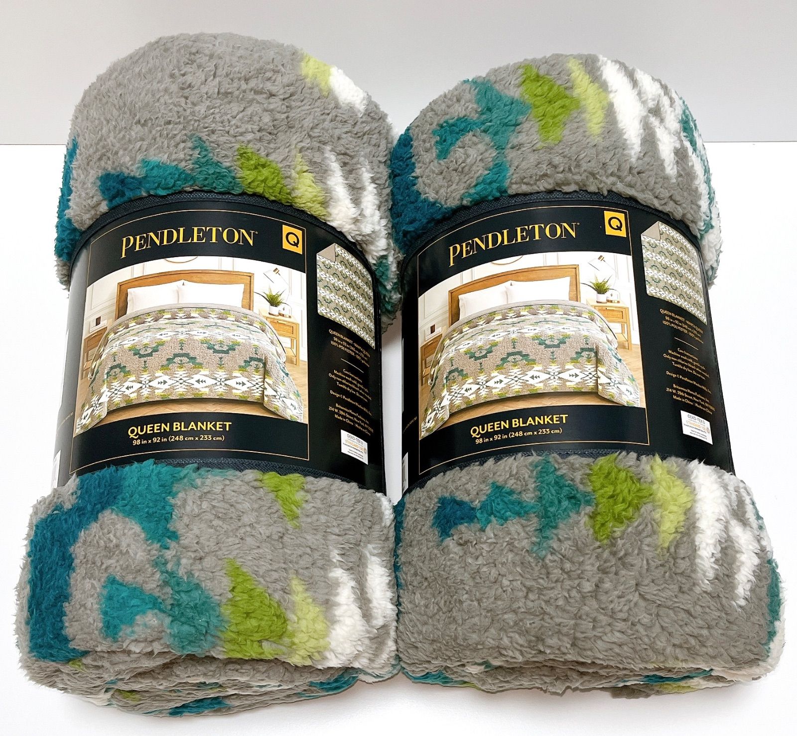 コストコ ペンドルトン ブランケット クイーン アブラバレーグレー 248cm × 233cm 2枚 Good Fast メルカリ