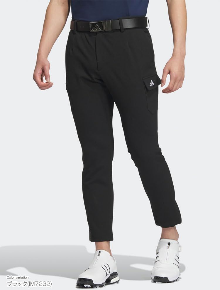 アディダスゴルフ ゴルフパンツ EX Stretch active 撥水 カーゴ アンクルパンツ メンズ ブラック 88