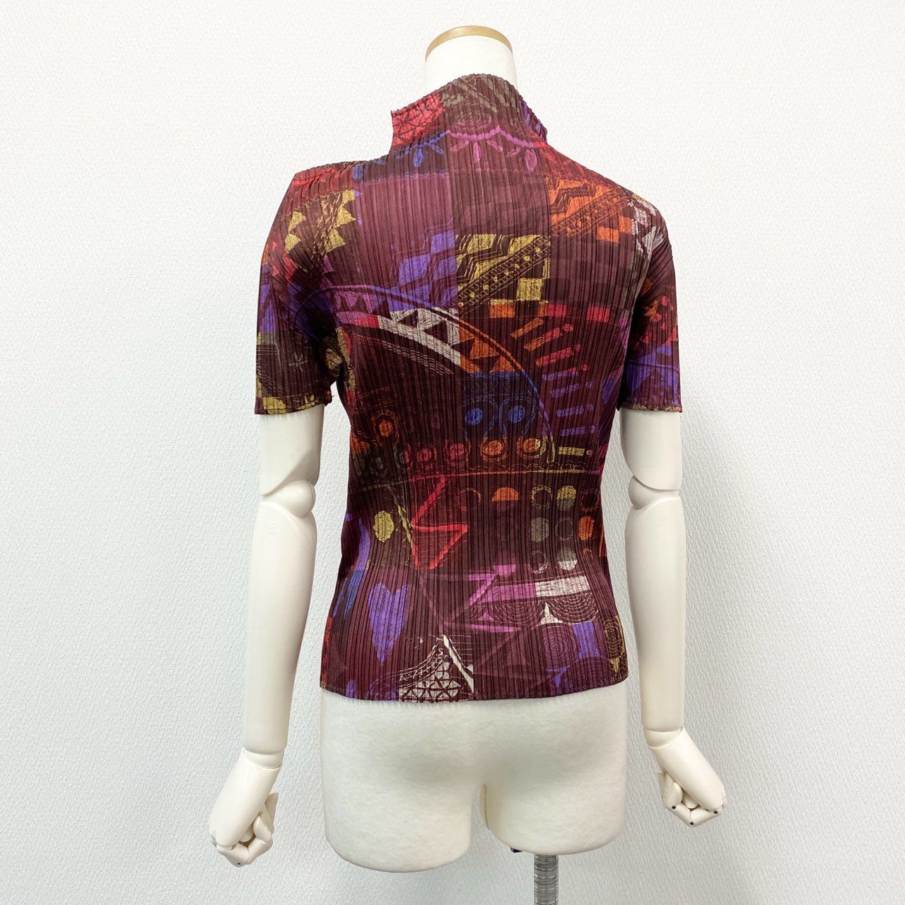 プリーツプリーズ  PP71-JK581 総柄プリーツトップス レディース 4 PLEATS PLEASE ISSEY MIYAKE - プリーツプリーズ PP71-JK581 総柄