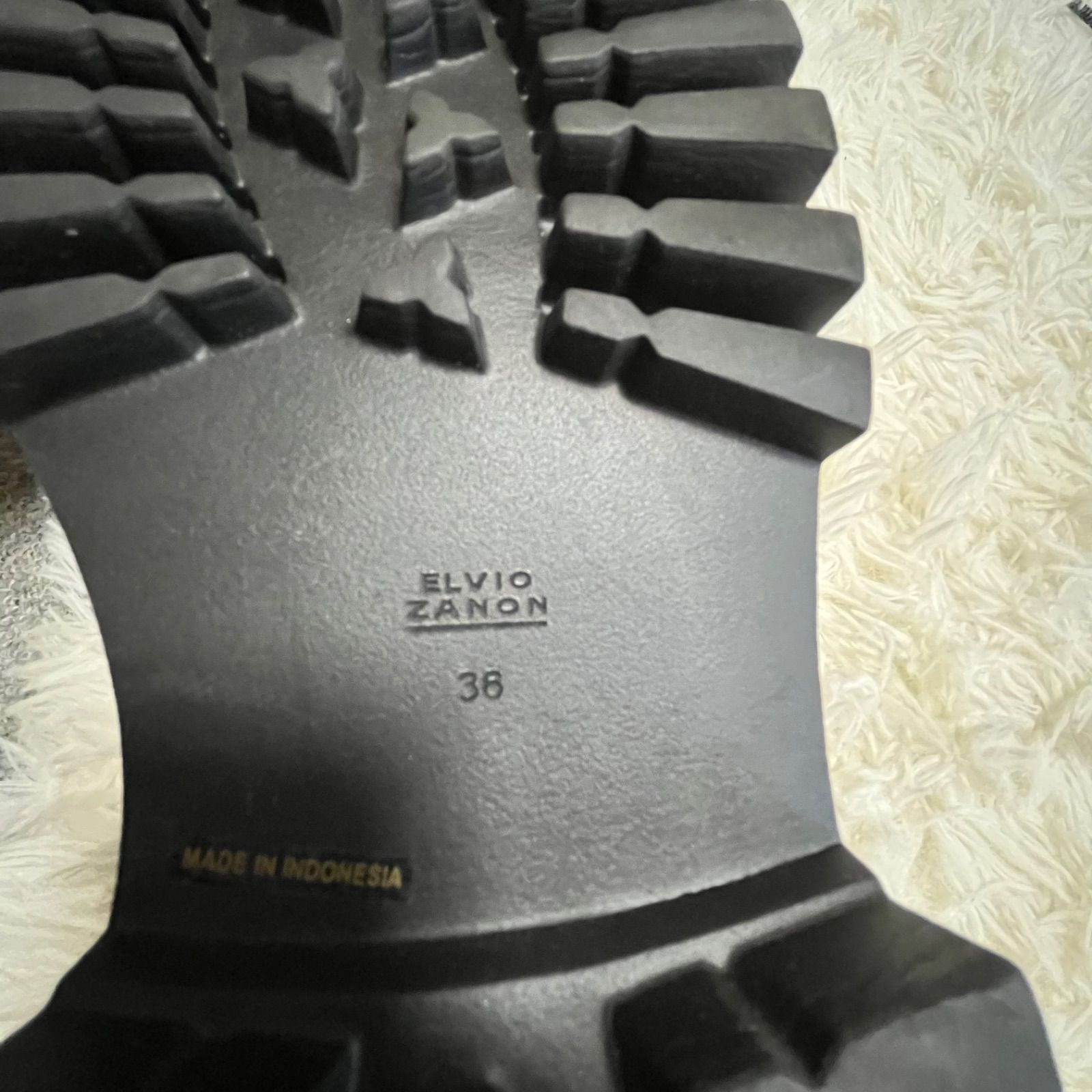 ELVIO ZANON エルビオザノン 厚底ローファー レザーシューズ