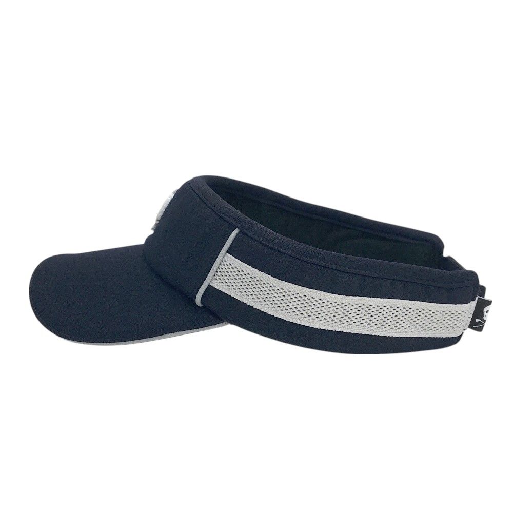 MARK-LONA マークアンドロナ サンバイザー スカル 総柄 ネイビー系 240101472339 ゴルフウェア ストスト