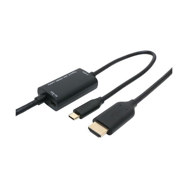 ナカバヤシ ミヨシPD対応Type-C to HDMIケーブル 1.5m USD-PFH15 BK 1本