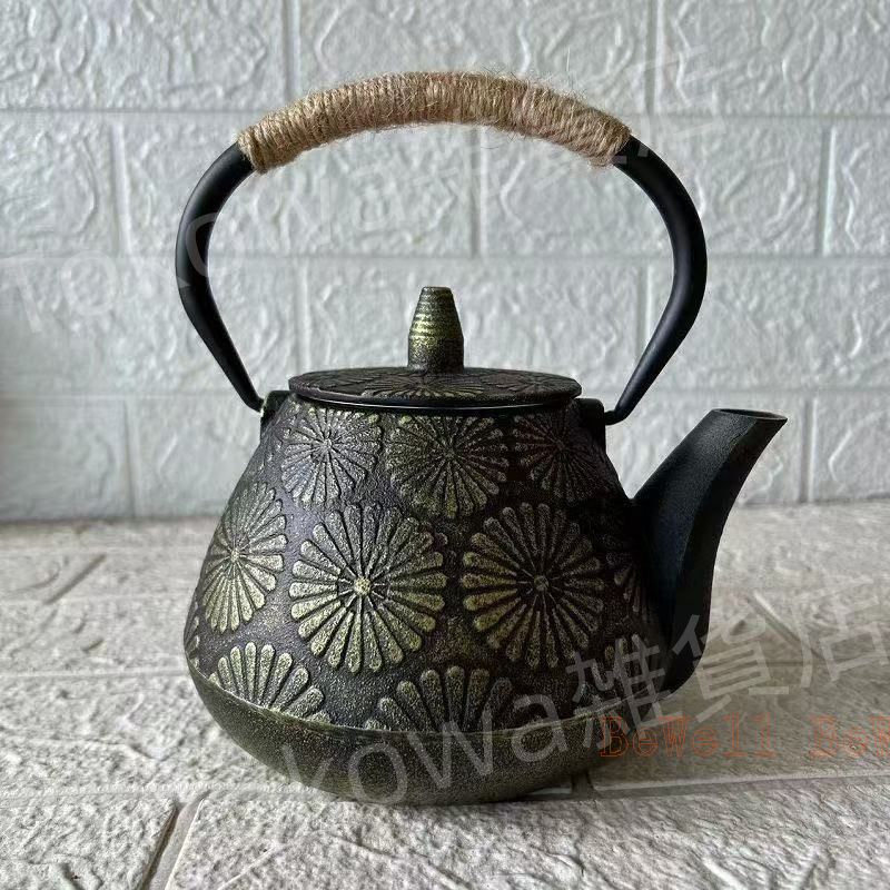 大人気 高品質 南部鉄器 鉄急須 鉄瓶 鉄器 IH 対応 鉄やかん 鉄分補給 大人気 1L 大人気 高品質 1000ml 鉄急須 伝統模様 南部鉄器 鉄