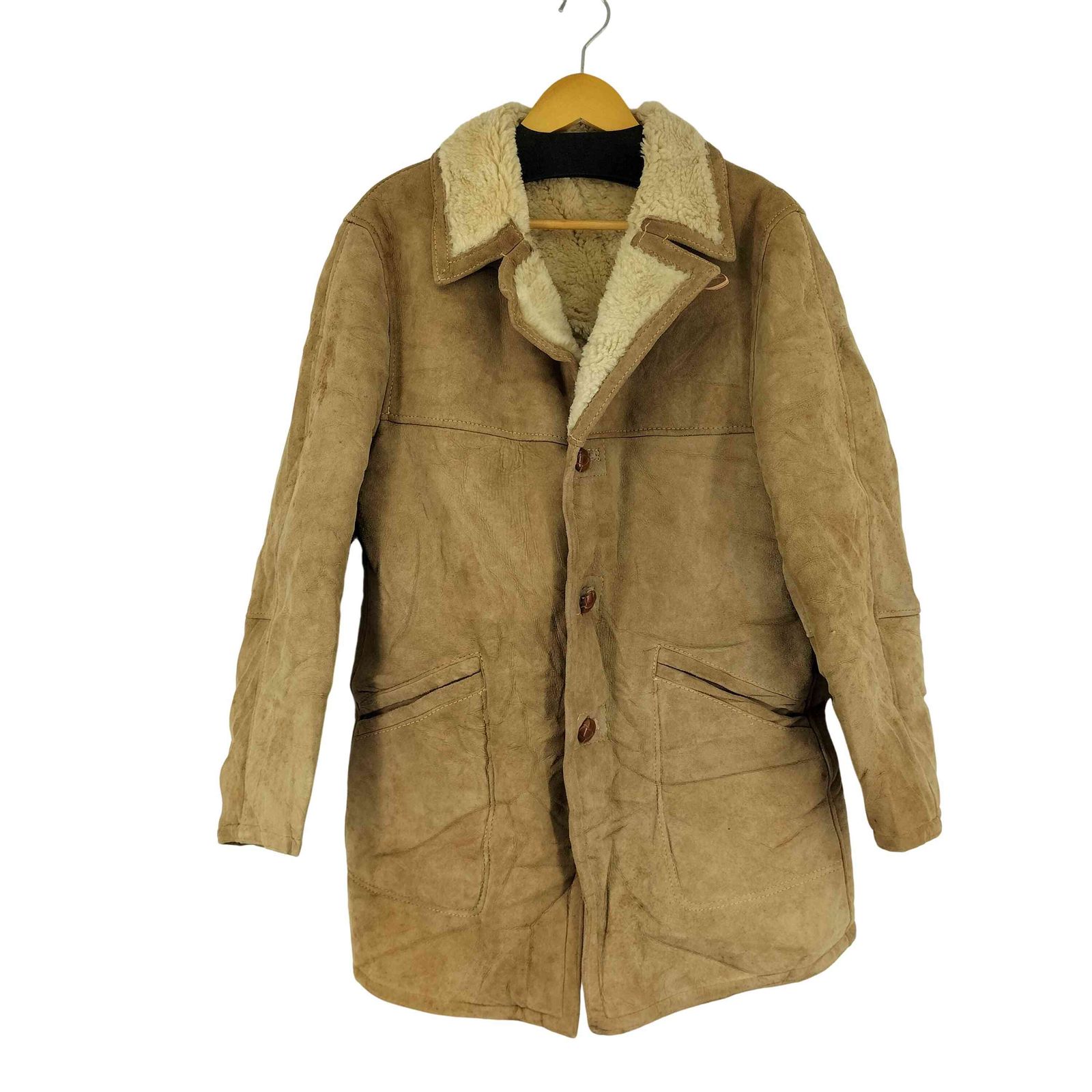 ユーズドフルギ USED古着 PETERBOROUGH ROW シープスキン コート メンズ  40