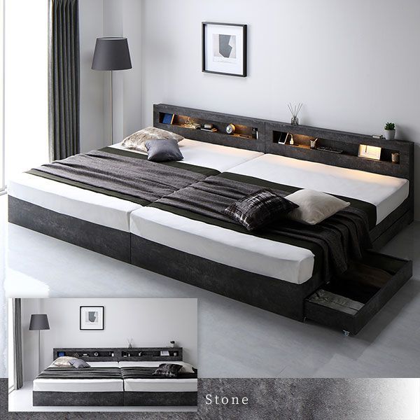 宮付き コンセント付き 国産 収納ベッド シングル（ボンネルコイルマットレス付き）カントリー調 姫系 『カモミーユ』 ナチュラル〔代引不可〕 ベッド シングル 国産ポケットコイルマットレス付き ストーングレー